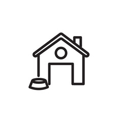Dog House Pet Outline Icon