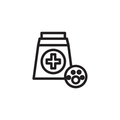 Dog Cat Meal Outline Icon