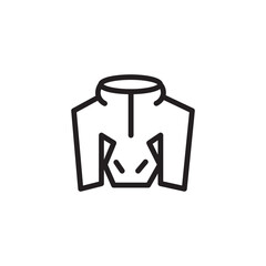 Cold Jacket Wear Outline Icon