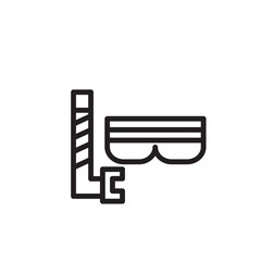 Diving Goggles Sports Outline Icon