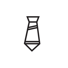 Elegant Suit Tie Outline Icon