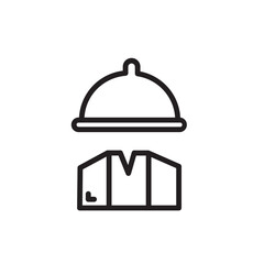 Helmet Jacket Worker Outline Icon