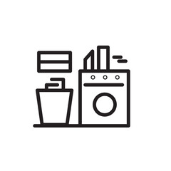 Room Washing Machine Outline Icon