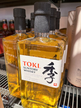 TOKI Suntory Whisky Bottles in Supermarket