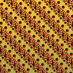 Seamless textured abstract background in yellow combined with red