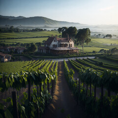 rice terraces in island,Generative IA
