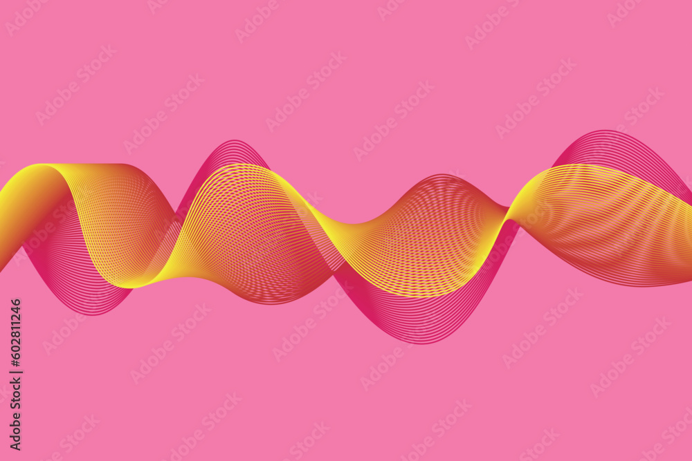 Poster colorful gradient wave line. fluid abstract background. suitable for landing page and computer deskt