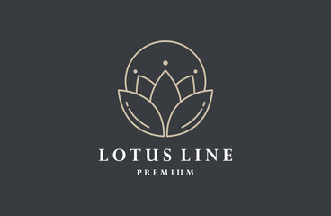 Luxury lotus flower logo design inspiration