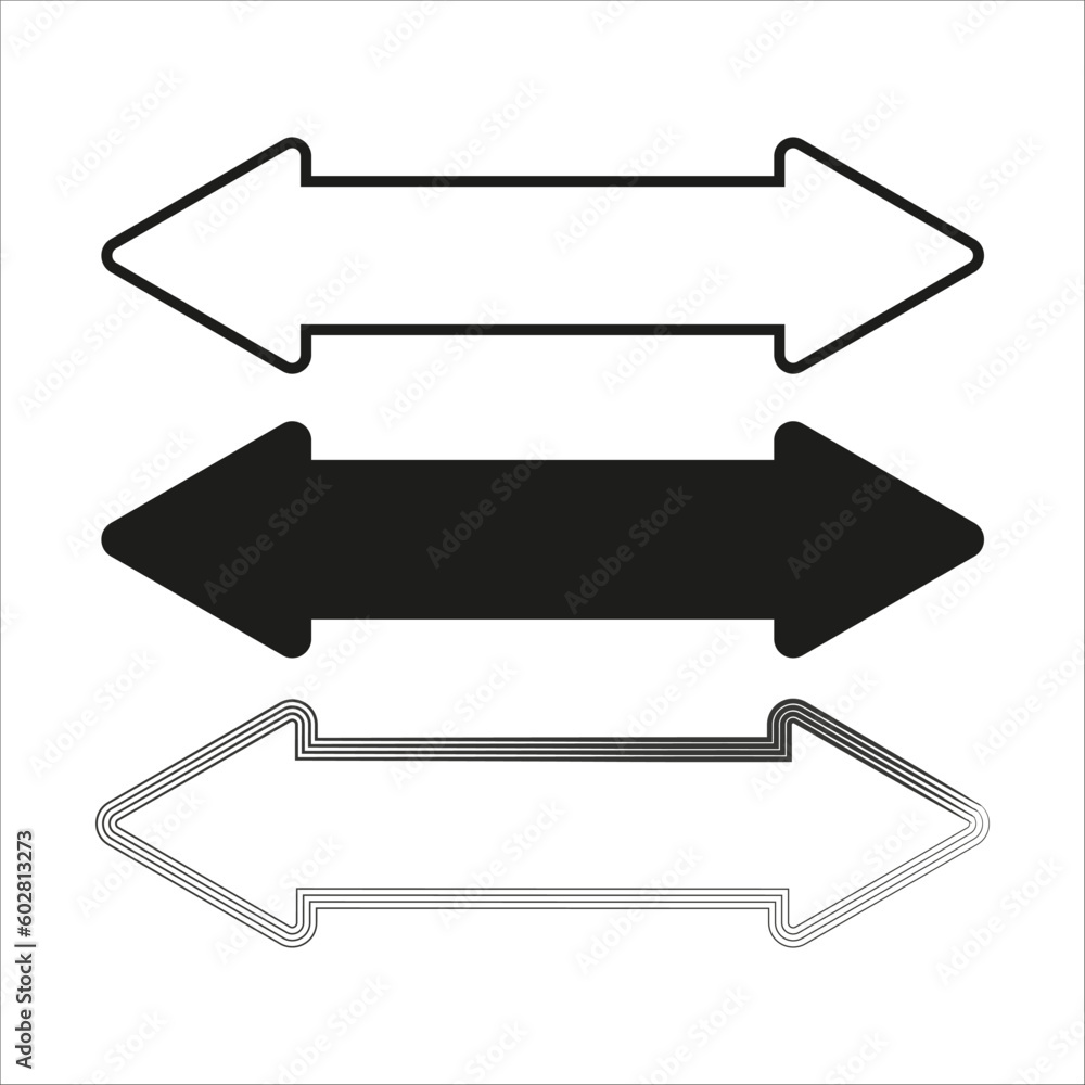 Poster double arrow icon. dual sign. navigator button. cursor symbol. simple flat design. vector illustrati