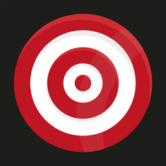 Target landing page, banner business 3d icon. Vector illustration.