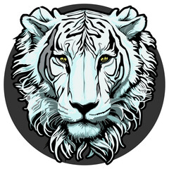 White Tiger - Vector Icon