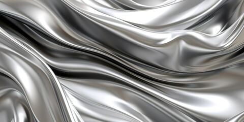 Abstract silver gradient banner. waves Contemporary. Abstract graphic design banner background pattern. Generative ai.