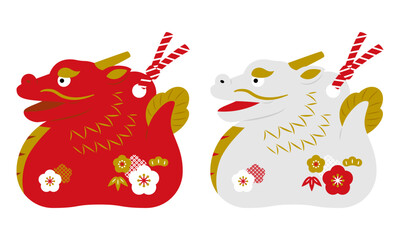 辰の土鈴（紅白）