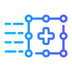 match moving Line Gradient Icon