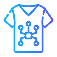 smart clothing Line Gradient Icon