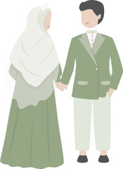 Romantic muslim Wedding couple