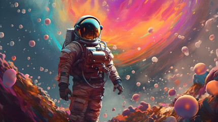 Obraz na płótnie Canvas astronaut in space IA