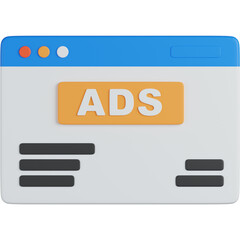 Web Ads 3D Icon