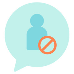 friend blocked flat icon
