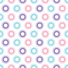 Simple Geometric Polka Dot Seamless Vector Repeat Pattern