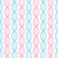 String of Pastel Bead Doodles Seamless Vector Repeat Pattern