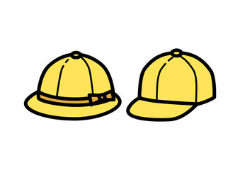 黄色の通学帽のイラスト