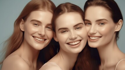 スキンケア・美容・コスメのイメージの北欧・欧米の白人モデル女性（Generative AI）
