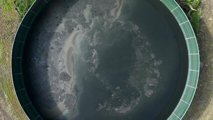 Farm Slurry Tank for Fertiliser Aerial View