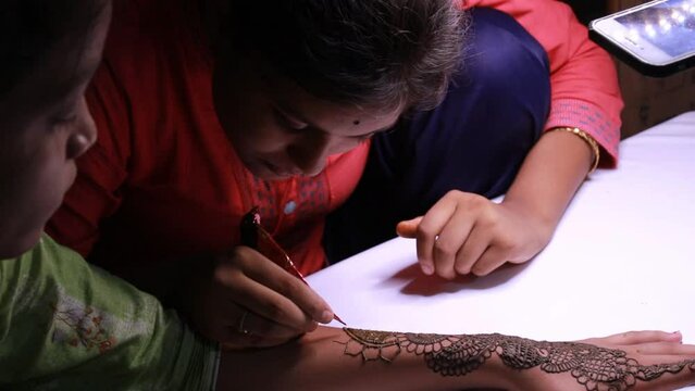Mehendi on hand bridal mehendi.  wedding ritual