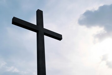 cross on blue sky, cross