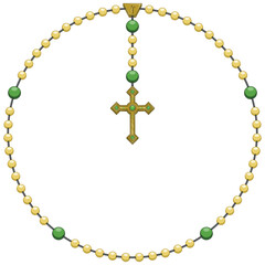 Vector Design of rosary with cross