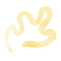 Yellow Watercolor Doodle Squiggle