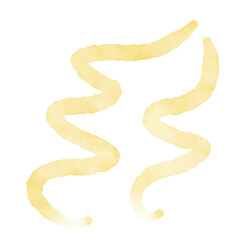 Yellow Watercolor Doodle Squiggle