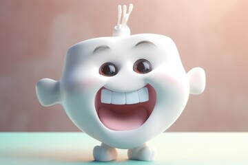 blue tooth care child dentistry smile dentist smiling dental hygiene. Generative AI.