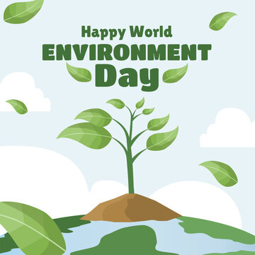 Go green with our vector image and celebrate World Environment Day! Perfect for your eco-friendly designs. World Environment Day.