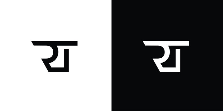 Modern and stong RT initials abstract logo design