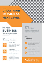 Professional clear and minimal creative corporate business flyer design template 
