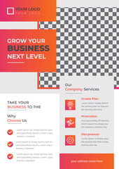 Professional clear and minimal creative corporate business flyer design template 
