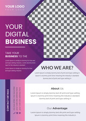 Professional clear and minimal creative corporate business flyer design template 