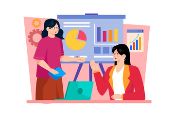 Business coach guiding clients in developing business plans.