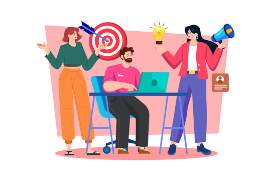 Executive team setting long-term goals for the company.