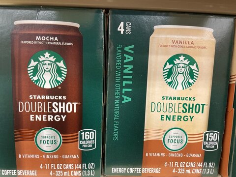Grocery store Starbucks energy shots vanilla