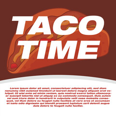 Fast food Taco promotional flyer vector design
