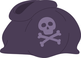 Sack Bag With Pirate Symbol