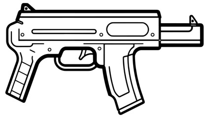 gun flat vector illustration