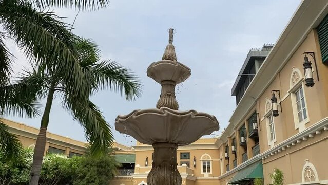 Fountain at Victoria Memorial in Kolkata, India