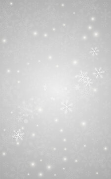 Gray Snow Vector Grey Background. Winter Snowfall