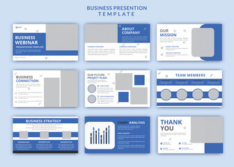 Creative digital marketing  business powerpoint editable presentation slide template design set