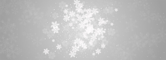 Obraz premium Golg Snow Vector Panoramic Grey Background. Sky