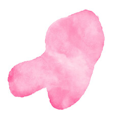 Bright Pink Watercolor Abstract Shapes